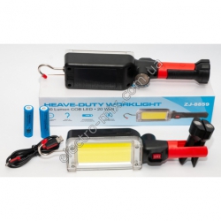 A827 Фонарик LED на аккумуляторе 18650 2 шт. + магнит и прищепка